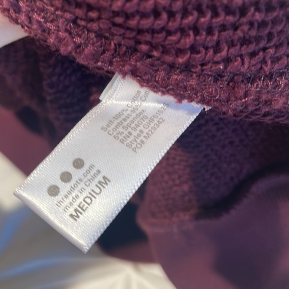 Oversized sweatshirt in burgundy - Picture 7 of 7